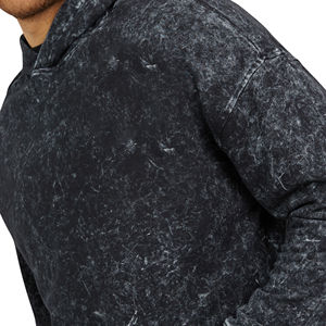 Sweat à capuche unisexe délavé à l'acide, léger, confortable, style streetwear décontracté, en coton mélangé, surdimensionné, en polaire - Product Image 5