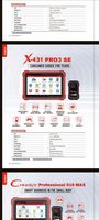 Alat Diagnostik Mobil OBD2 Profesional X431 Scanner dengan Pemindaian ABS & Airbag 12-24V Dukungan Bahasa Spanyol Universal Fit