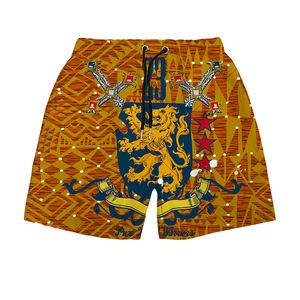 2025 pantalones cortos de malla de poliéster 100% para hombre, cintura elástica cómoda, estilo sólido, el mejor pantalón corto con estampado de sublimación personalizado de calle alta - Product Image 1