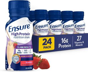 Ensure High <b>Protein</b> Strawberry Nutrition Shake 8 fl oz, 24 Pack - Product Image 3