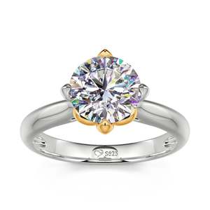 Bague Jeulia Love's Messenger Iris en argent sterling à coupe ronde et grappe de pierres - Product Image 3