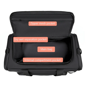 Bolsa de gimnasio deportiva de sublimación personalizada OEM hecha en fábrica de alta calidad con su logotipo o texto personalizado - Product Image 3