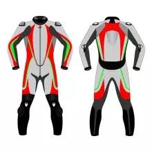 Combinaison de course en cuir respirante personnalisée pour moto, haut de gamme, coupe-vent, imperméable, vêtements de course automobile, imprimé - Product Image 1