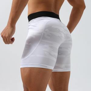 Pantalones cortos de fitness con logotipo personalizado de secado rápido para gimnasio, trotar, mallas de culturismo, capa Base de entrenamiento, pantalones cortos de compresión para hombres, envío DDP - Product Image 4