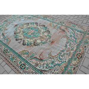 Alfombra de 6.2x9 pies, Alfombra Turca Grande, Alfombra Oriental Azul - Product Image 4