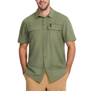 Camisa de pesca para hombre, camisa de manga corta con caza al aire libre, camisas tácticas para hombre, ropa de pesca personalizada - Product Image 4