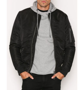 Veste d'hiver décontractée pour homme sur mesure Coupe-vent Vintage Baseball Bomber Col montant Logo avant Mode Taille 4XL - Product Image 3