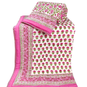 100% coton réversible reine taille couette fabriqué à la main hiver couette bloc imprimé Design léger Style traditionnel pour la maison - Product Image 1