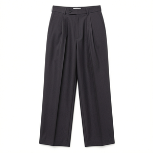 Pantalones de Hombre Estilo Coreano, Ecológicos, de Poliéster/Algodón, Formales, de Pierna Ancha, Plisados, Ligeros, Transpirables, de Corte Holgado, para Primavera/Verano - Product Image 1