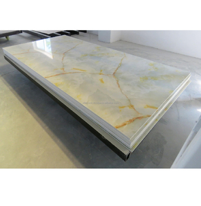 Dalle de marbre blanc Statuario en PVC VILACONIC, imitation pierre naturelle, ignifuge, insonorisante, moderne, pour appartement - Product Image 1