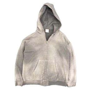 Sudaderas con capucha lavadas con ácido de algodón de rizo francés de 100% algodón al por mayor, sudaderas con capucha Vintage básicas transpirables para hombres - Product Image 2