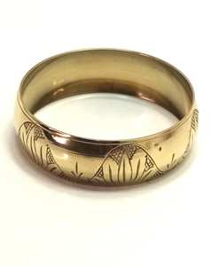 MS Handicraft Modern 69mm Brazalete de Latón Crudo Ancho Hecho a Mano con Incrustaciones y Diseño de Canal - Product Image 2