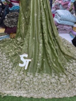 Nouvelles perles artisanales importées avec tissu en soie Fendy à sequins, tissu en soie imprimé pour la vente à l'exportation en provenance d'Inde