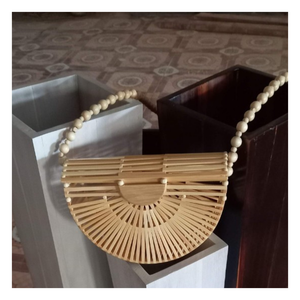 Bolso Tote de bambú ecológico de moda, diseño minimalista y fuerte, perfecto para el mercado de agricultores, la playa o los looks casuales de verano a la moda - Product Image 5