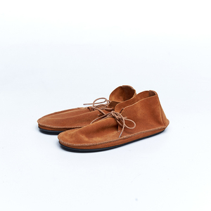 Botas planas de Mujer ante marrón, Botines de cuero plegables, talla 46 47 con cordones, venta al por mayor de fábrica - Product Image 1