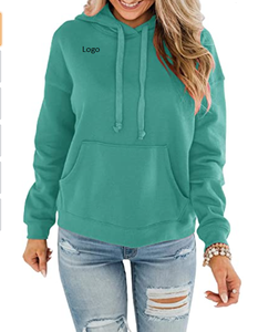 Hot Selling <b>Womens</b> Casual Hoodies Long Sleeve Solid <b>Lightweight</b> Pullover Tops Loose <b>Sweatshirt</b> With Pocket - Product Image 6