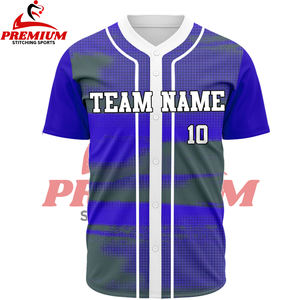 Maillot de baseball personnalisé de haute qualité pour adultes, imprimé, en maille respirante, polyester, anti-UV, évacuant l'humidité, vêtements de softball - Product Image 4