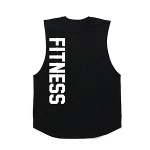 Meilleures ventes Débardeur de sérigraphie personnalisé 100% coton vierge Gym Stringer pour hommes - Product Image 1