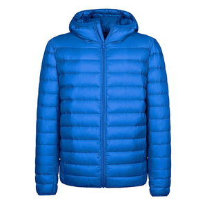 Unisex personalizado Nylon Bubble Puffer Jaet Bomber estilo prendas de vestir con cierre de cremallera cálido Abrigo acolchado de invierno con capucha para hombres - Product Image 1