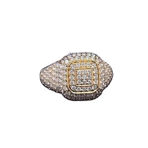 RB Gems lujo 10K oro blanco púrpura Baguette corte diamante anillo en forma de corazón Hip Hop Iced VVS Moissanite para boda o fiesta - Product Image 4