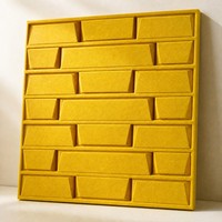 Panneau acoustique en fibre de polyester, motif brique 3D, panneau acoustique pour animaux de compagnie, panneau mural modulaire absorbant le son