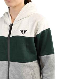 Ropa de Fitness de manga larga con cremallera y capucha personalizable para mujer, chándal con capucha larga informal de nuevo diseño de 2 piezas estampado - Product Image 4