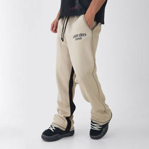 Pantalones Deportivos de Hombre con Estampado Serigrafiado, 100% Algodón, Felpa, Pierna Ancha, Pantalones Deportivos de Alta Calidad para Hombre - Product Image 1