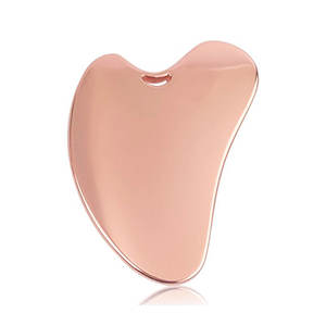 Outil facial Gua Sha en acier inoxydable avec logo gravé au laser personnalisé - Product Image 1