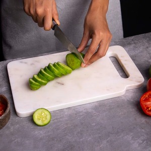 Tabla de cortar de mármol de calidad superior, losa de corte de cocina elegante, diseño de piedra elegante para Cocinar en casa y preparar alimentos - Product Image 6