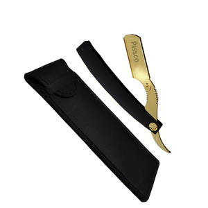 Meilleur fabricant Pissco pour rasoir personnalisé avec logo, couteau à raser pliable en acier inoxydable avec lame droite, rasoir de barbier - Product Image 2