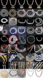 18mm 18 Inches VVS Moissanite Cuban Link Collier <span class=keywords><strong>Bicolore</strong></span> Bling Diamond Curb avec Arc Circulaire Style Hip Hop - Product Image 3