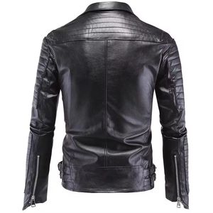 Chaqueta de carreras de motocicletas de piel de vaca tejida para hombre personalizada impermeable Vintage de invierno para ciclismo y montar en bicicleta - Product Image 2
