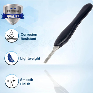 Poignée de scalpel BP avec corps en acier inoxydable pour une fixation sûre de la lame et des performances chirurgicales professionnelles - Product Image 3