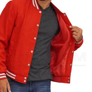 Men's Professional High Quality Winter Varsity Jacket Custom Baseball Letterman Casual Windproof Breathable Stand Embroidery - Product Image 4