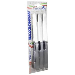 Juego de cuchillos negros Bonomi de 6 piezas 30006NSC, cubertería de acero inoxidable - Product Image 1