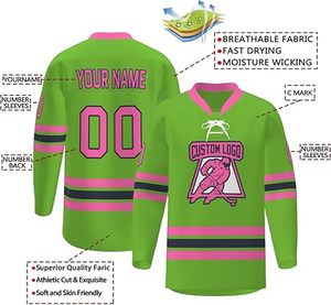 Equipo de hockey de tela de poliéster Premium diseño personalizado al por mayor camiseta de hockey de equipo con estampado de color personalizado - Product Image 6