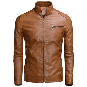 Veste en cuir pour homme en peau de vache, style streetwear, taille personnalisable, imperméable, coupe-vent, respirante, fabriquée au Pakistan - Product Image 1