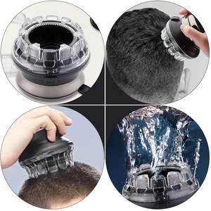 Kit de Afeitado Eléctrico USB para Hombre, Afeitadora Rotatoria de Doble Cuchilla, Resistente al Agua IPX7, Lavable, con Cabezales de Repuesto - Product Image 3