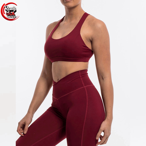 Ropa de gimnasio atlética de 2 piezas de talla grande para mujer, sujetador y pantalones cortos de Yoga con patrón sólido con decoración de cinturón, conjuntos de entrenamiento de Yoga - Product Image 5