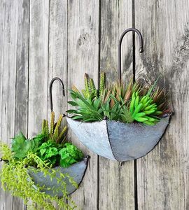 Wholesale <b>Small</b> Metal Wall Hanging Umbrella Planter Hot Selling Garden Home Restaurant Flower <b>Pot</b> <b>Small</b> Size for Planting - Product Image 4