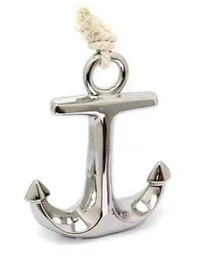 Sculpture d'ancre nautique en laiton fabriquée à la main Figurine décorative maritime vintage pour la maison Table bureau et affichage de cadeaux - Product Image 4