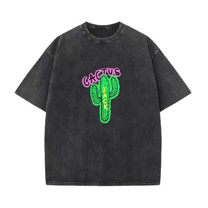 Camiseta de algodón de gran tamaño para hombre, camiseta Vintage de manga corta Cuctus Y2K, camiseta Retro americana, camisetas de Hip Hop de verano para hombre - Product Image 2