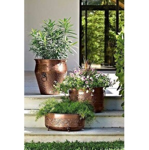 Maceta de metal de escritorio pequeño para plantas de oficina - Product Image 2