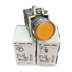 Interruptor de Botón Schneider XB4BW35B5 Naranja Original, 22mm, 24V, Hecho en Francia, Combinación 1NO1NC, 6A Máx. LED Actual IP69 - Product Image 3