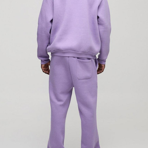 Deporte de invierno Hombres Deportes Conjunto de 2 piezas Chándal Traje de Jogger de punto Pantalones Conjunto de chándal acampanado - Product Image 3