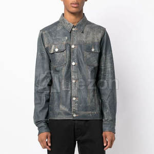 Venta caliente Hombres Ropa Chaqueta de cuero Nueva moda Hombres Chaqueta de cuero a prueba de viento - Product Image 2