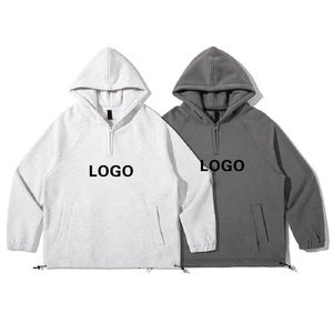 Custom Men's Polyester/Cotton <b>Short</b> <b>Sleeve</b> Terry Blank Ribbed Crew Neck <b>Sweatshirt</b> Oversized Rhinestone Digital Printing Winter - Product Image 2