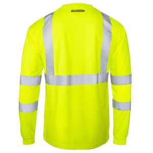 Camiseta de Trabajo Transpirable de Manga Corta y Larga de Alta Visibilidad con Reflectivo para Seguridad Vial para Hombre - Product Image 5