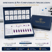 Boîte en carton personnalisée de haute qualité avec fermeture magnétique, processus holographique, avec insert en EVA pour l'emballage de stylos jetables et réutilisables