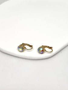 ต่างหูห่วงสแตนเลสลายดอกไม้สไตล์ยุโรปหรูหราสำหรับผู้หญิงแฟชั่นทันสมัยดีไซน์เรียบง่ายคลาสสิกสำหรับเป็นของขวัญ - Product Image 3